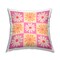 Alternating Daisy Pattern Design by Carrie Cantwell Throw Pillow